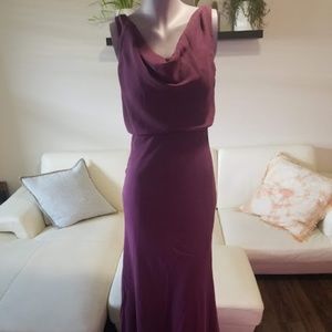Chiffon Dress w/ Cowl Neck